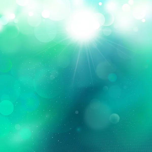 Groen-blauw abstract belletjes achtergrond airmar, lichte bokeh, licht wit mesh elementen — Stockfoto