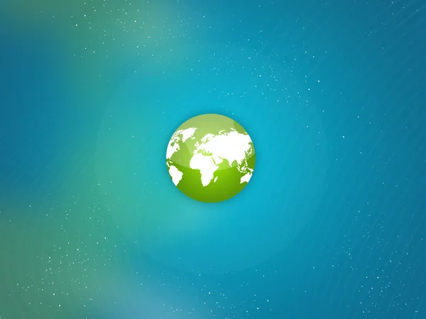 Blauer Grünraum Hintergrund, grüne Erde Globus in der Mitte — Stockfoto