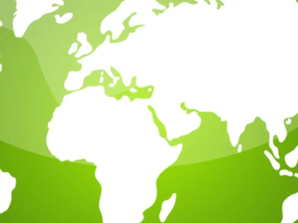 Grön världskarta — Stockfoto