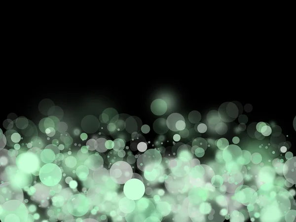 Černo zelené bubliny pozadí černé bw, bílé záře — Stock fotografie