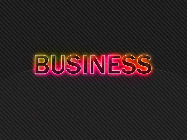 Sötét háttér előtt világos rózsaszín szöveget üzleti — Stock Fotó