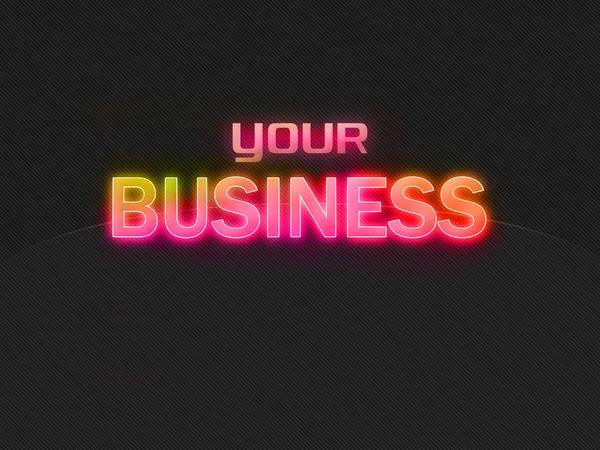 Fundo escuro com texto rosa claro Seu negócio — Fotografia de Stock