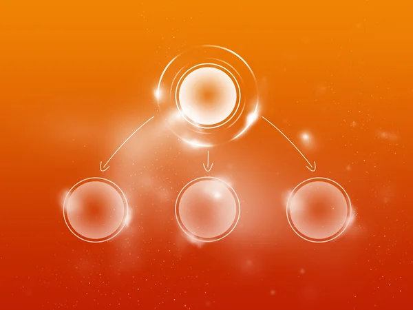 Orangefarbenes klares Schema für die Vervollständigung der Daten, 1 Primär- und 3 Sekundärdaten — Stockfoto