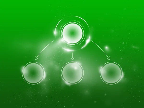 Gröna tydlig ordning för slutförande av data, 1 primär och 3 sekundär — Stockfoto
