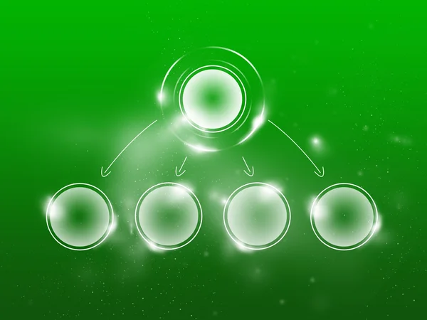 Esquema verde claro para completar los datos, 1 primario y 4 secundario — Foto de Stock