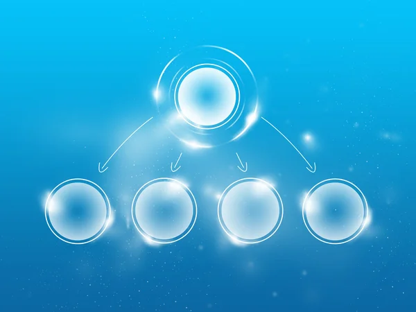 Ljus blå tydliga system för slutförandet av data, 1 primär och sekundär 4 — Stockfoto