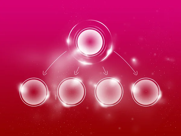 Magenta-Red clear scheme for completion of data,1 primary and 4 secundary — Stock Photo, Image