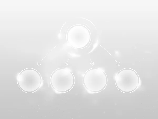 System jasne światło szary biały (srebrny) o uzupełnienie danych, 1 podstawowy i 4 drugo — Zdjęcie stockowe