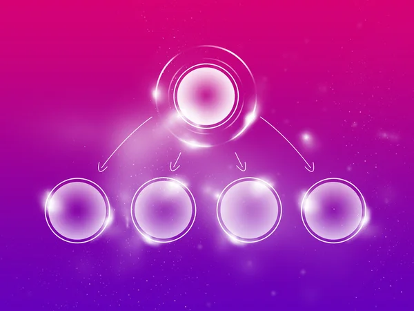 Magenta-Violet clear scheme for completion of data,1 primary and 4 secundary — Stock Photo, Image