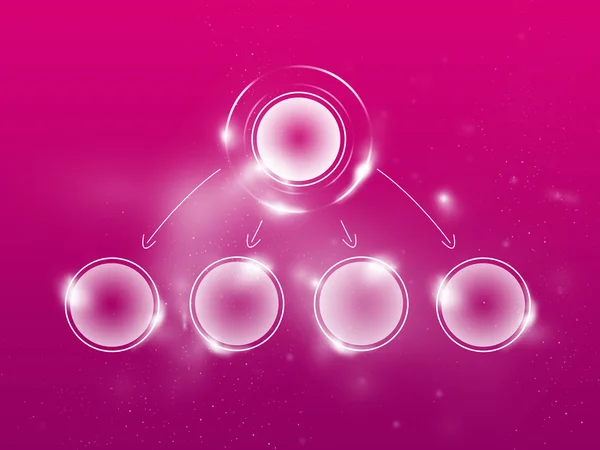 Magenta clear scheme for completion of data,1 primary and 4 secundary — Stock Photo, Image