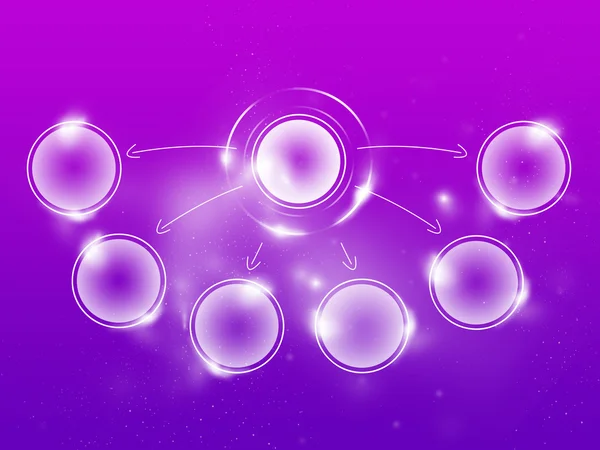 Esquema violeta claro para completar los datos, 1 primario y 6 secundario — Foto de Stock