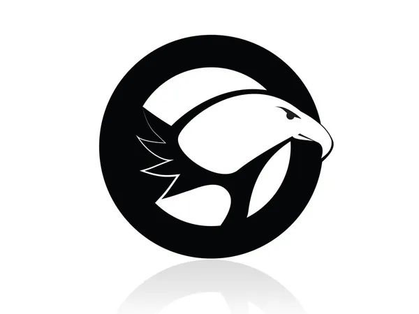 Orel v kruhu logo, podepsat, ikona — Stockový vektor