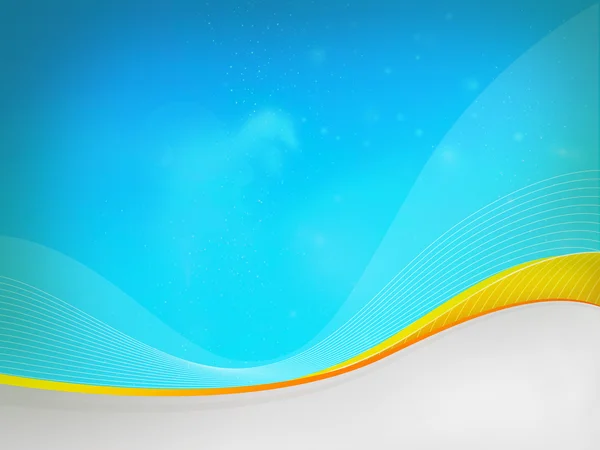 Blue-Gray background Dizzy, yellow waves — Stock Photo, Image