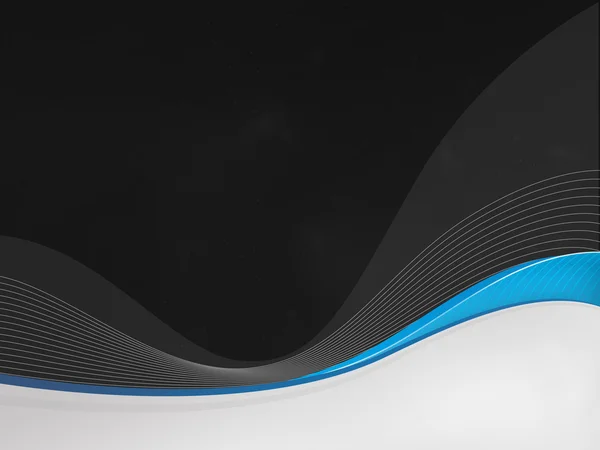 Siyah arka plan baş döndürücü, mavi dalga — Stok fotoğraf