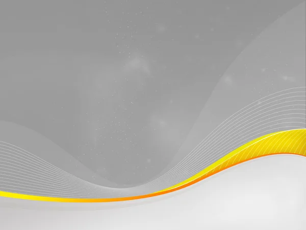 Grauer Hintergrund schwindelig, gelbe Welle — Stockfoto