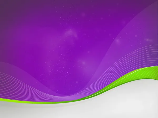 Violet-grijze achtergrond duizelig, groene golf — Stockfoto