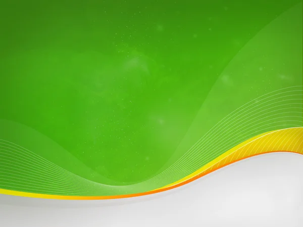 Grön-grå bakgrund yr, gul våg — Stockfoto