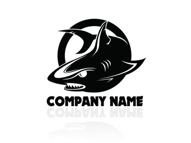 The vector image of a shark - logo,sign,vector,icon clipart