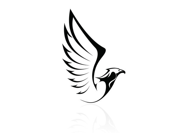 Hawk, Falcon, Eagle - вектор, логотип, знак, икона
