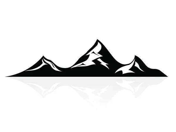 Picos de montanha, logotipo, ícone, sinal, vetor —  Vetores de Stock
