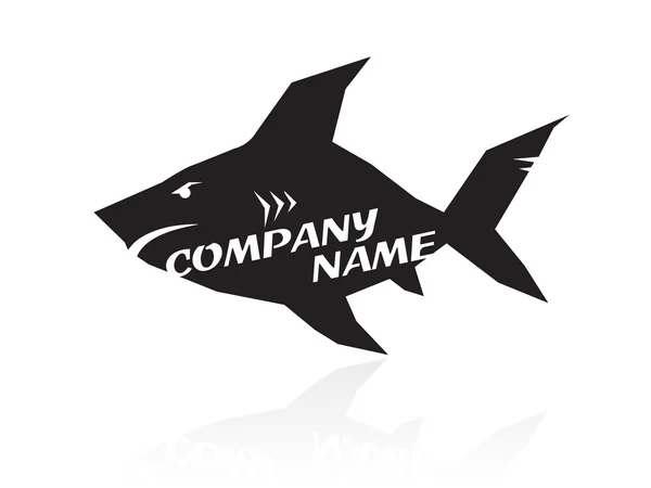 La imagen vectorial de un tiburón - logotipo, signo, vector, icono — Vector de stock