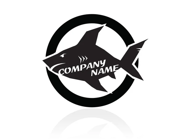 La imagen vectorial de un tiburón - logotipo, signo, vector, icono — Vector de stock
