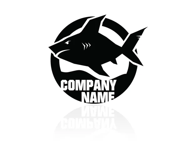 L'image vectorielle d'un requin - logo, signe, vecteur, icône — Image vectorielle