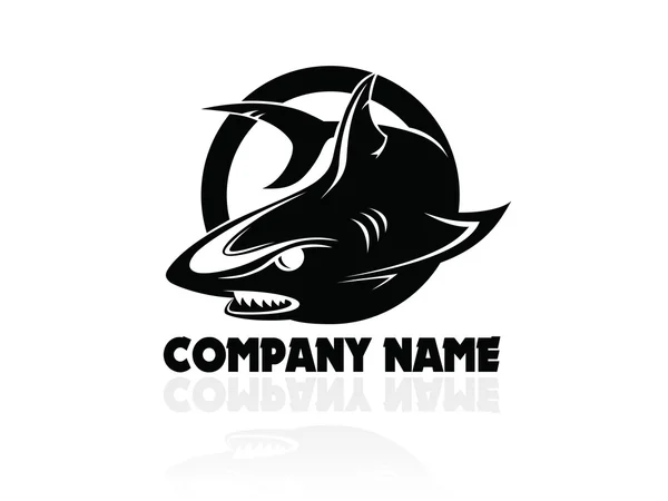 A imagem vetorial de um tubarão - logotipo, sinal, vetor, ícone —  Vetores de Stock
