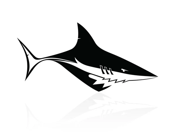 鲨鱼-徽标、 标志、 矢量、 图标的矢量图像 — 图库矢量图片