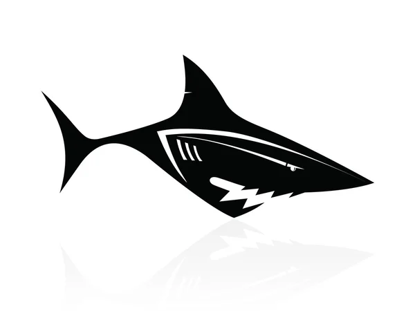 La imagen vectorial de un tiburón - logotipo, signo, vector, icono — Archivo Imágenes Vectoriales