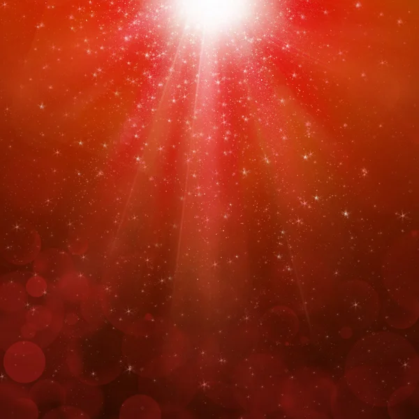 Rosso bolle raggi luminosi sfondo Lumiray-B — Foto Stock