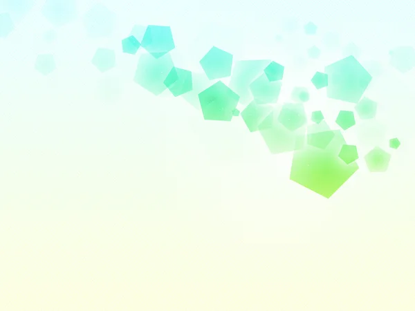 Cyaan-groene pentagon, groen-witte streep achtergrond oraigo-w — Stockfoto