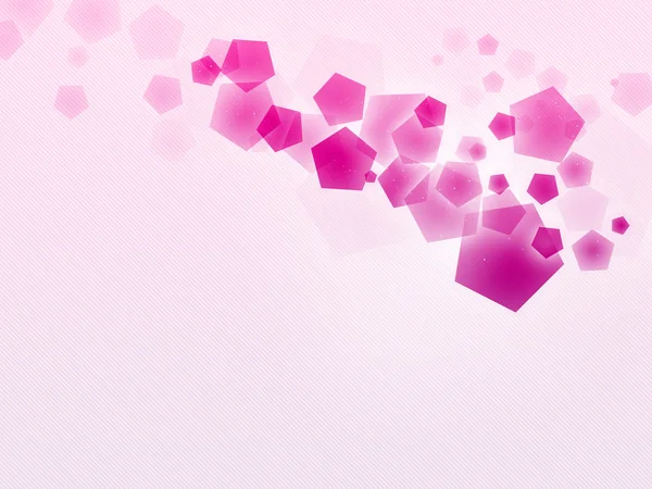 Rosa Fünfeck, rosa-weißer Streifenhintergrund oraigo-w — Stockfoto