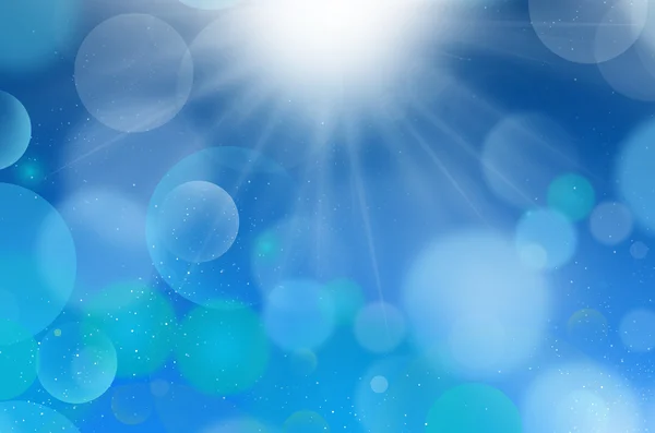 Μπλε φυσαλίδες φόντο flarium με ηλιοφάνεια — Φωτογραφία Αρχείου