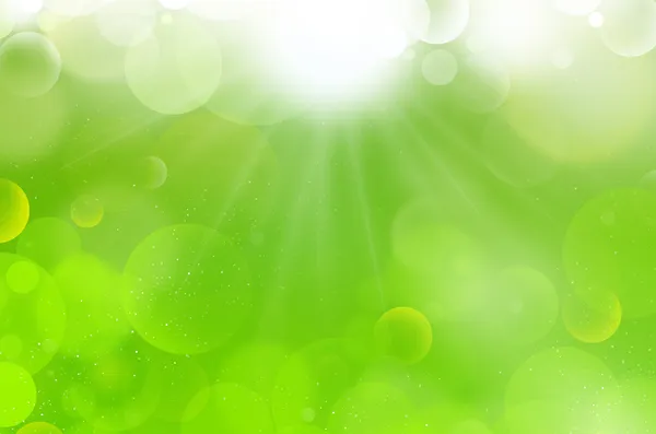 Zöld buborékok háttér Flarium a napsütés — Stock Fotó
