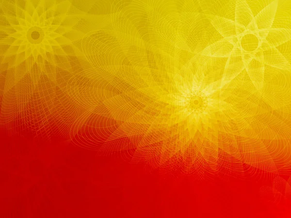 Gelb-rotes Netz Blume Hintergrund Blumenstern — Stockfoto