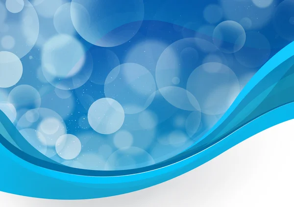 Blauer wellenförmiger Hintergrund kubby Blasen — Stockfoto