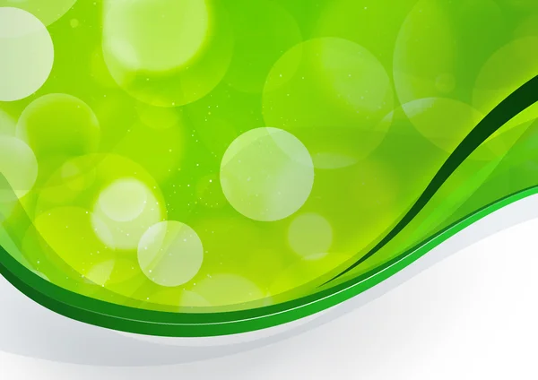 緑波状の背景 kubby 泡 — ストック写真