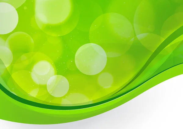 Groene wavelike achtergrond kubby bubbels — Stockfoto