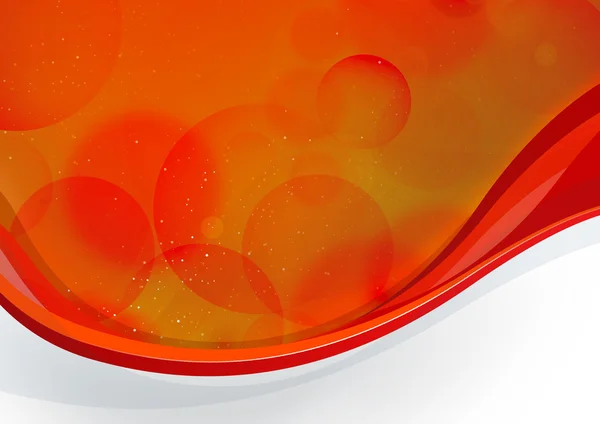 Rood-oranje wavelike achtergrond kubby bubbels — Stockfoto
