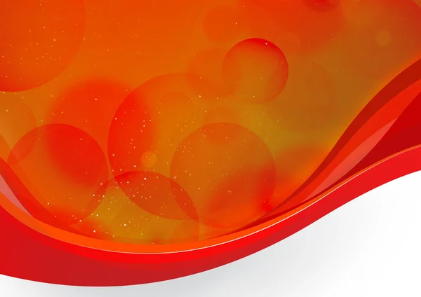 Rood-oranje wavelike achtergrond kubby bubbels — Stockfoto