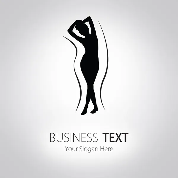 Εταιρεία (Business) Σχεδιασμός λογότυπου - γυναίκα — Διανυσματικό Αρχείο