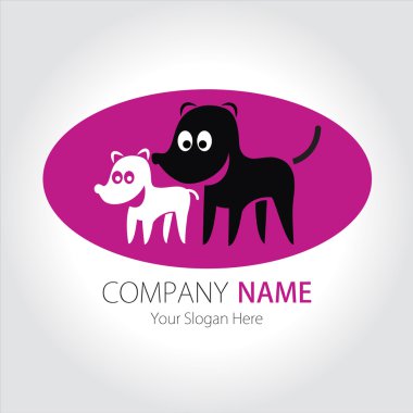 şirket (iş) logo tasarımı, vektör, istasyon damızlık köpekler
