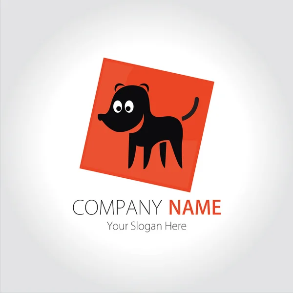 Şirket (iş) Logo Tasarım, vektör, köpek — Stok Vektör