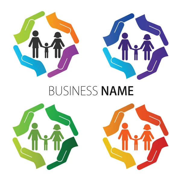 Projektowanie logo firmy (biznes), wektor, Narodów — Wektor stockowy