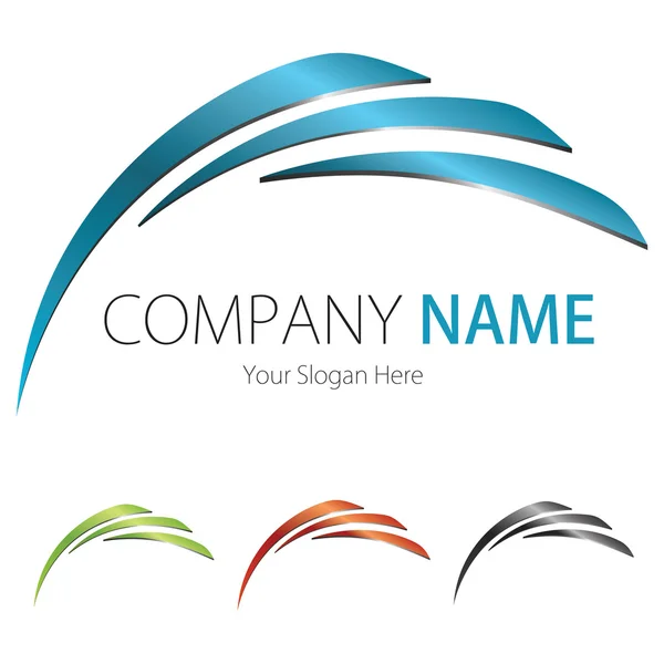 Company (Business) Logo Design, Vector, Arc, Wing — Stock Vector