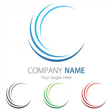 şirket (iş) logo tasarımı, vektör, yaylar