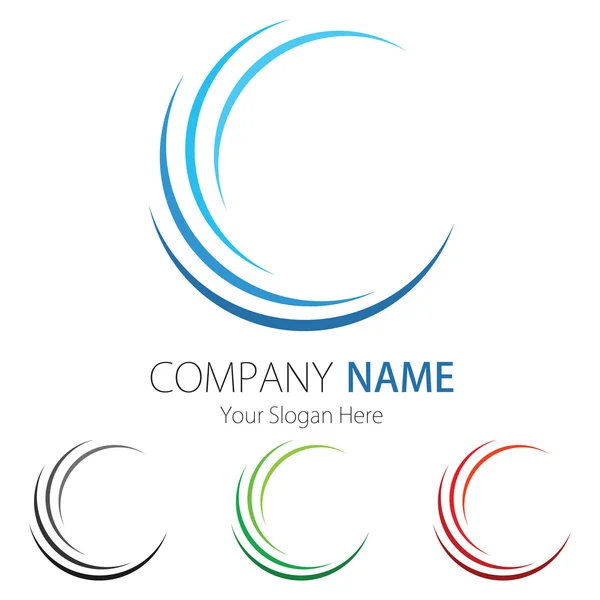 Company (Business) Logo Design, Vector, Arcs — Stock Vector
