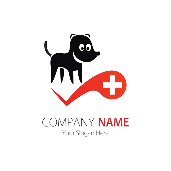 Entreprise (Entreprise) Logo Design, Vecteur, Chien, Santé, Soins — Image vectorielle