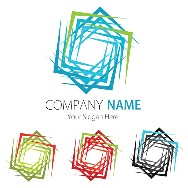 Bedrijf (bedrijfs) logo design, vector, kubussen — Stockvector